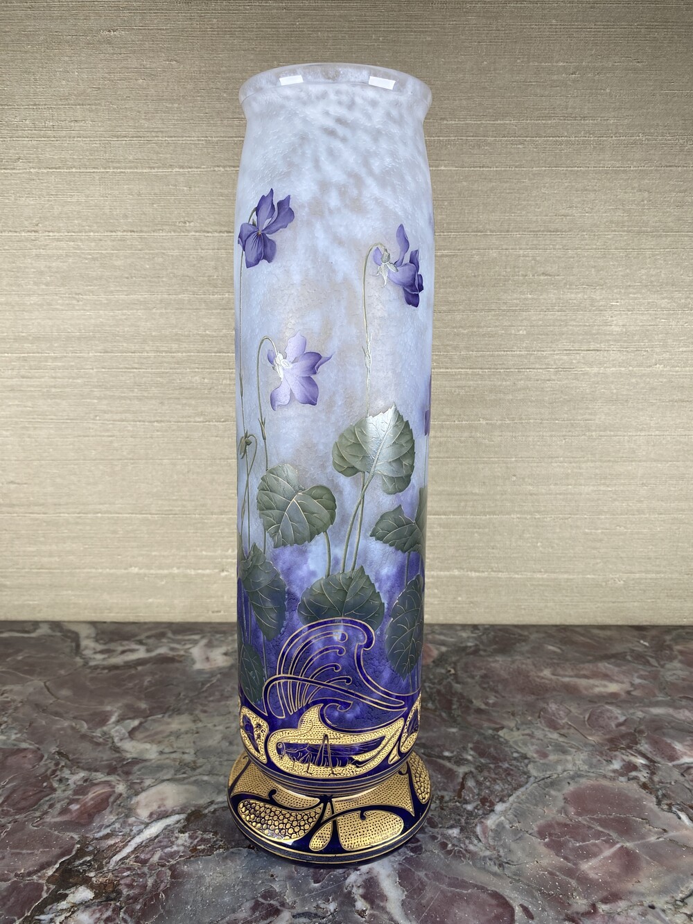 Daum Nancy violet vase