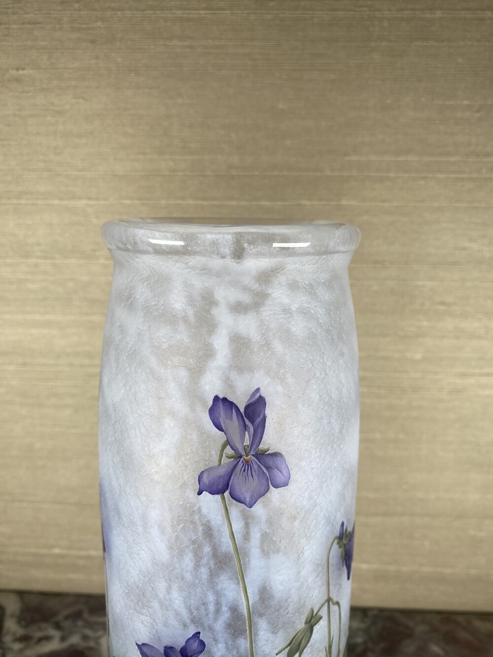 Daum Nancy violet vase