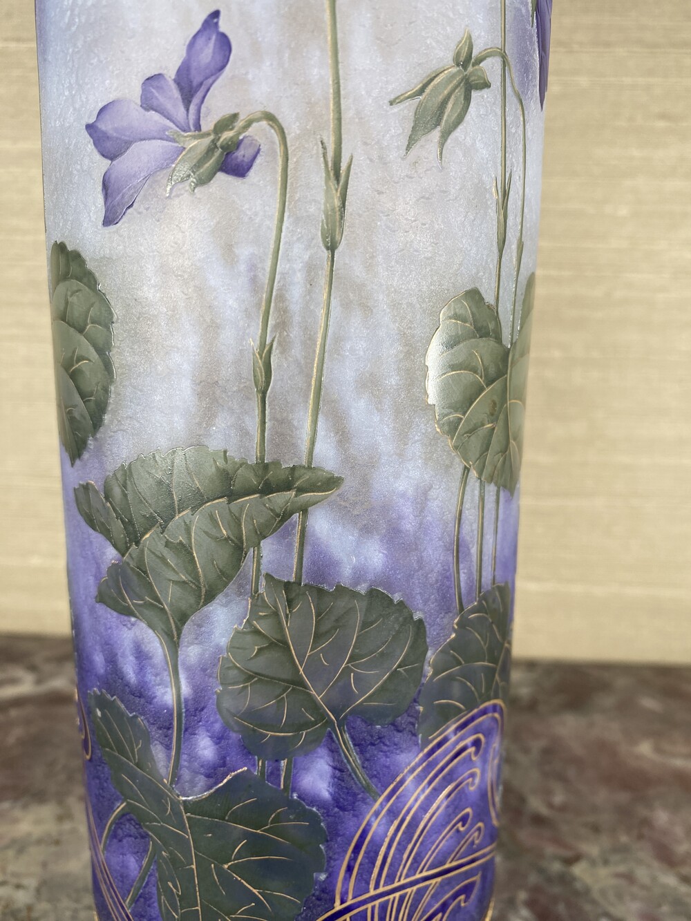 Daum Nancy violet vase