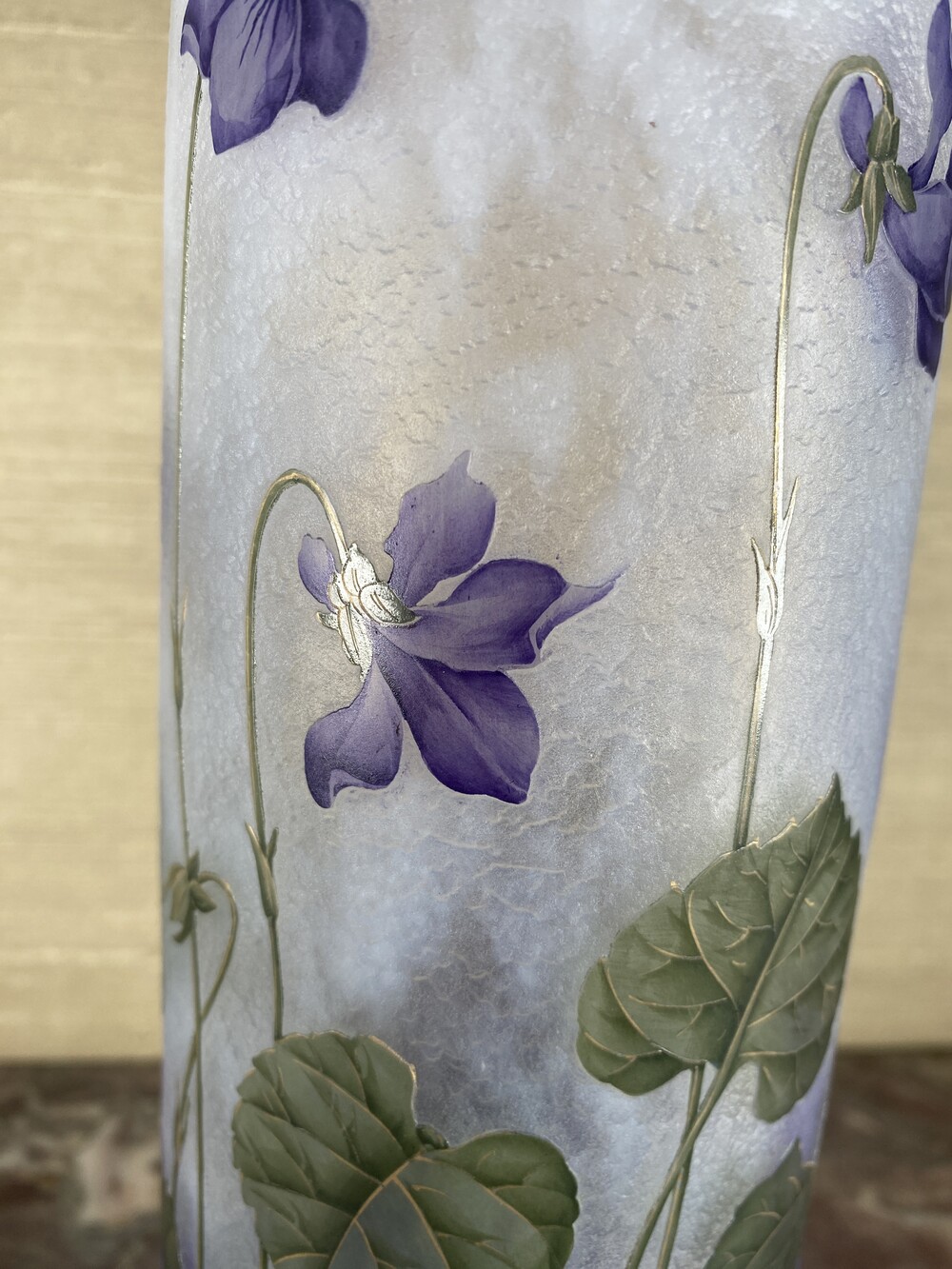Daum Nancy violet vase