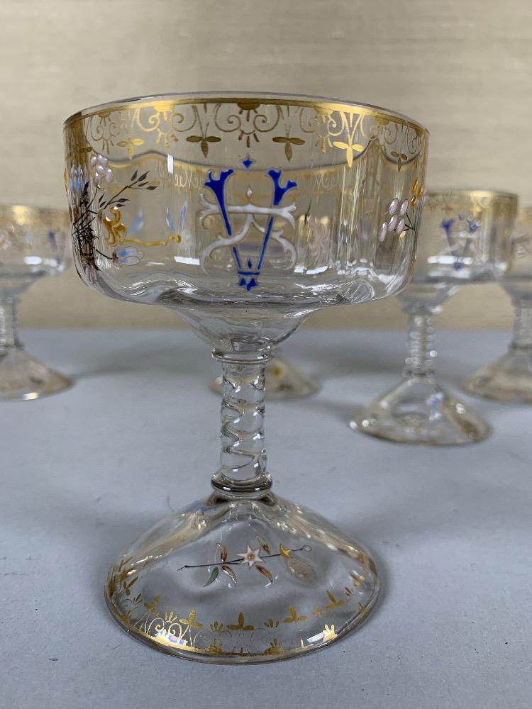 Gallé set of glasses